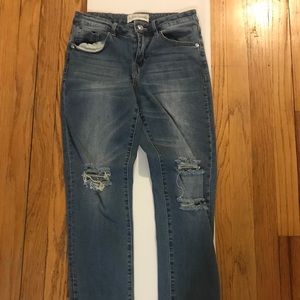 Ardene Girlfriend Ripped Blue Jeans (05)